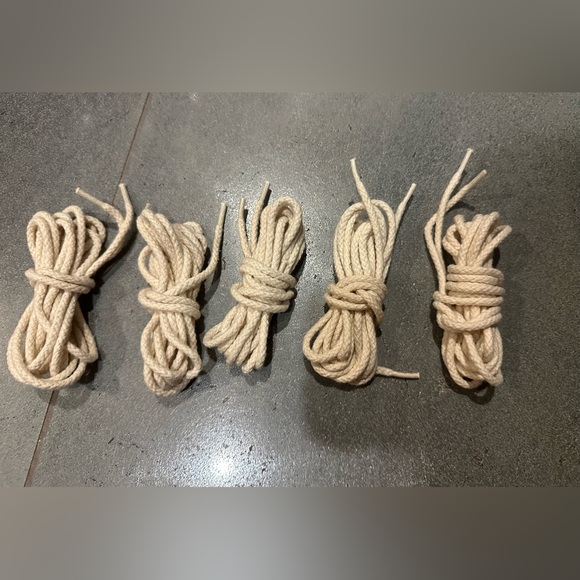 New Shoelaces, 5 Pairs, 10 Laces, Cream Color, 48 Inches - Picture 1 of 1